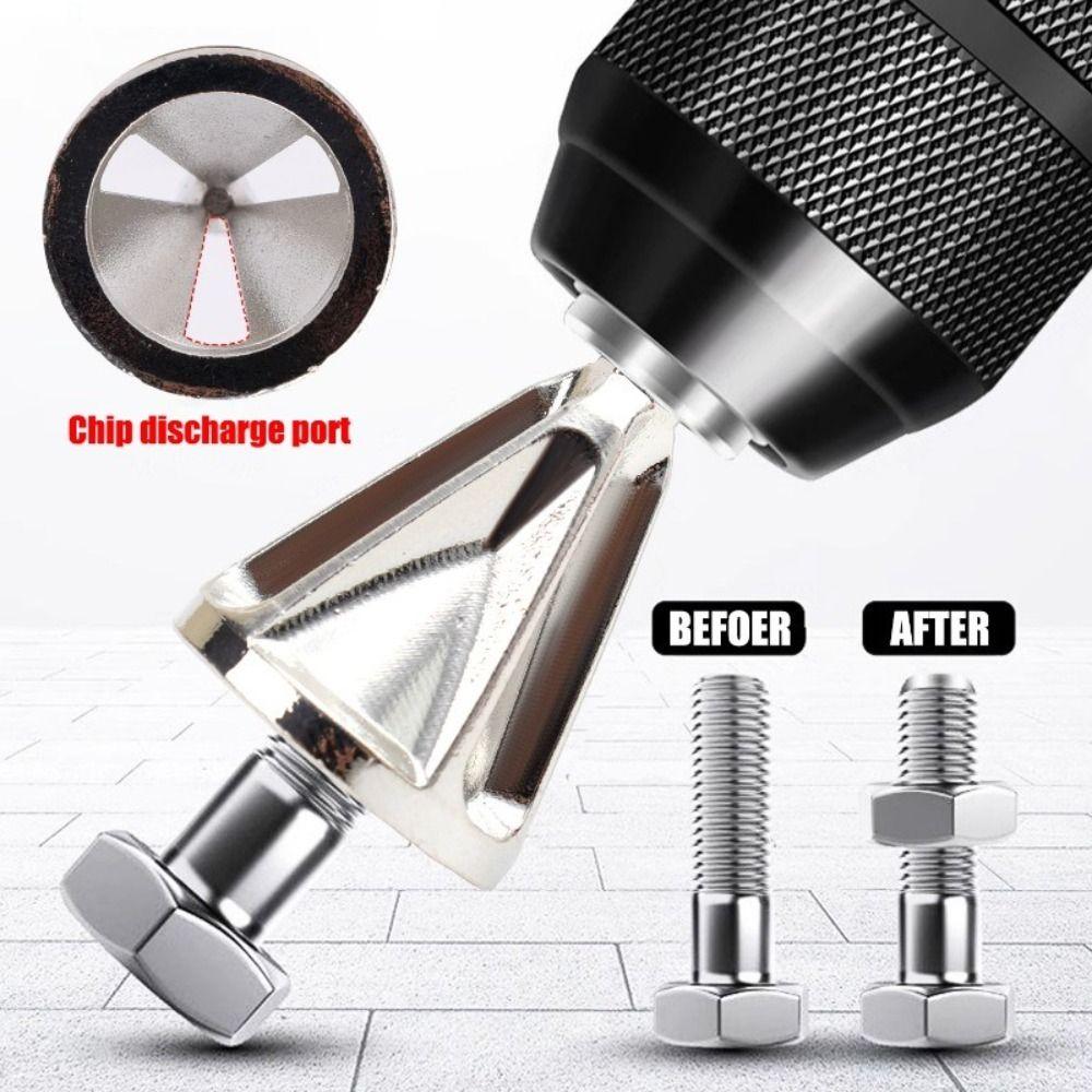 Repair Damaged Bolts Deburring External Chamfer Tool Drill Bit Drill Accessories Silver1
Repair Damaged Bolts Deburring External Chamfer Tool Drill Bit Drill Accessories Silver1