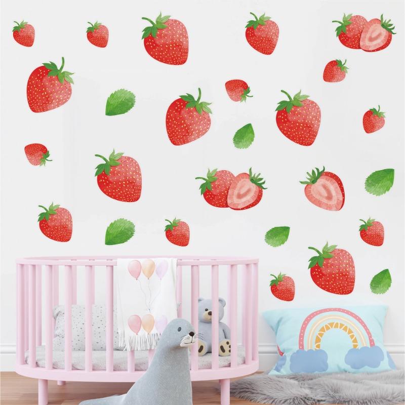 Fruit wall stickers Strawberry Peach Nordic pastoral style self-adhesive home kitchen room decoration cute wall stickers
Fruit wall stickers Strawberry Peach Nordic pastoral style self-adhesive home kitchen room decoration cute wall stickers