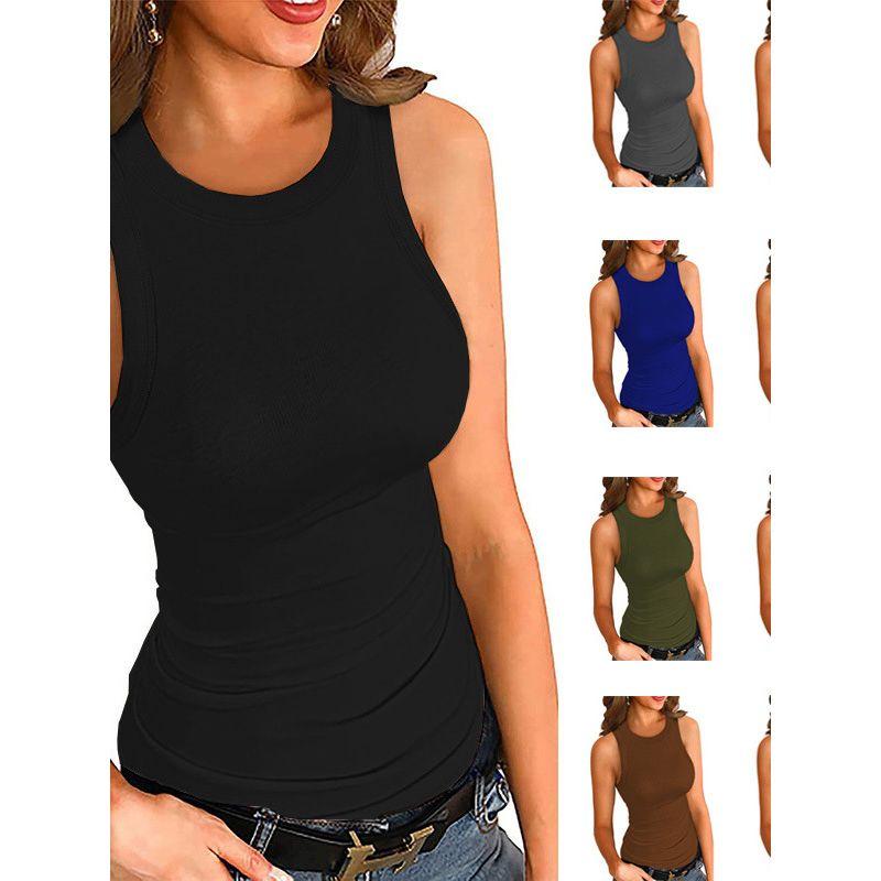 Solid Color round Neck Neck Slim Fit Vest Top Pure Color Crew Neck Slim-Fit I-Shape Vest Dark gray 3XL
Solid Color round Neck Neck Slim Fit Vest Top Pure Color Crew Neck Slim-Fit I-Shape Vest Dark gray 3XL
