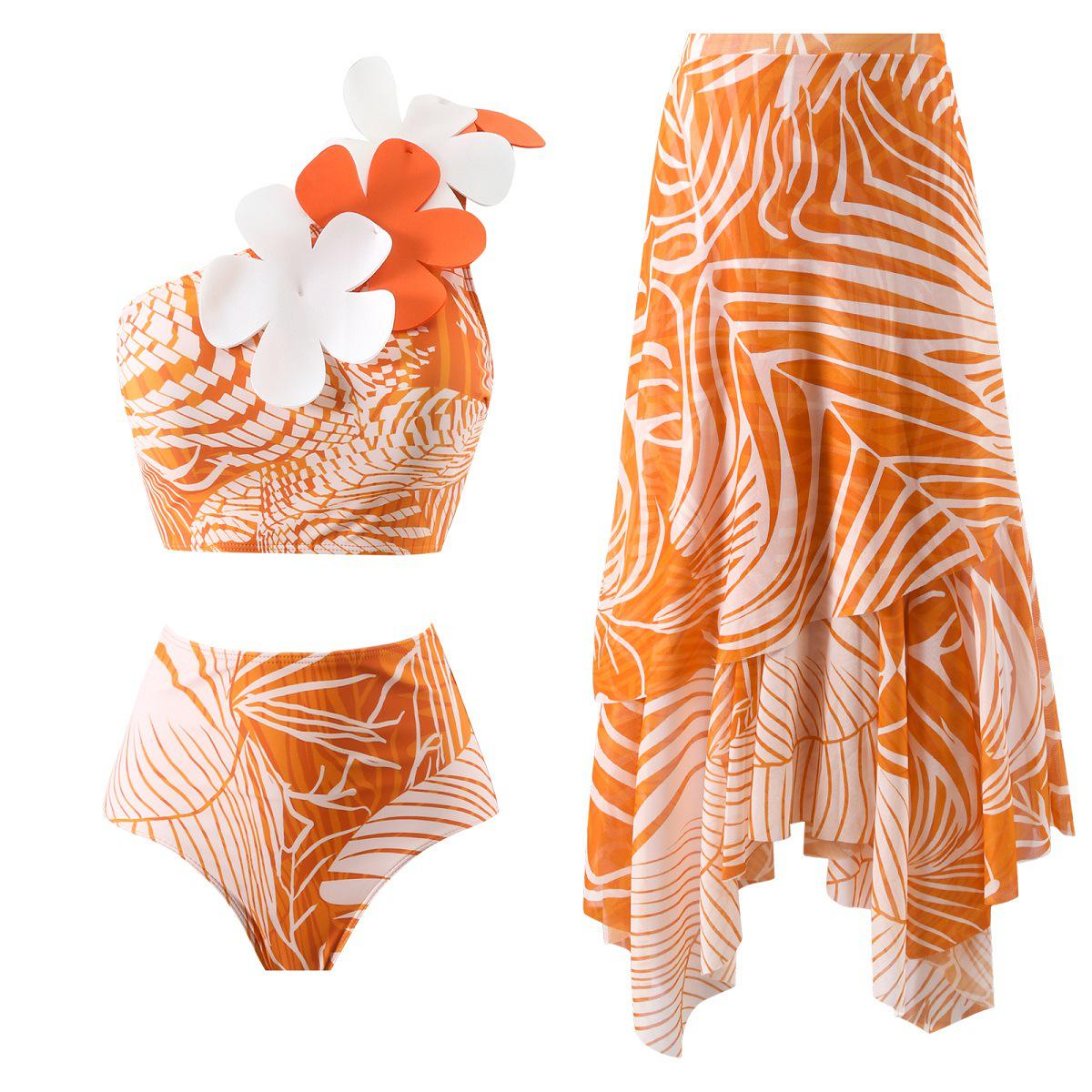 2025 One-Shoulder Swimsuit & Chiffon Slit Beach Dress Set for Women - European/American Style Small
2025 One-Shoulder Swimsuit & Chiffon Slit Beach Dress Set for Women - European/American Style Small