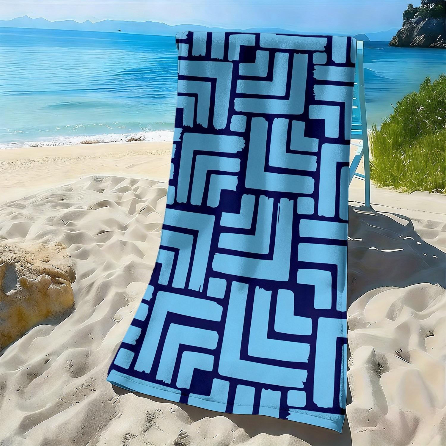 Simple geometric line patterns polyester microfiber beach towel is highly absorbent, suitable for swimming and beach outings W30*H60(CM)
Simple geometric line patterns polyester microfiber beach towel is highly absorbent, suitable for swimming and beach outings W30*H60(CM)