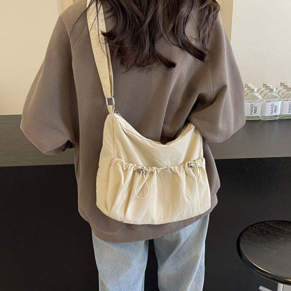 Large Capacity Drawstring Pocket Crossbody Bag Korean Style Shoulder Bag Travel
Large Capacity Drawstring Pocket Crossbody Bag Korean Style Shoulder Bag Travel