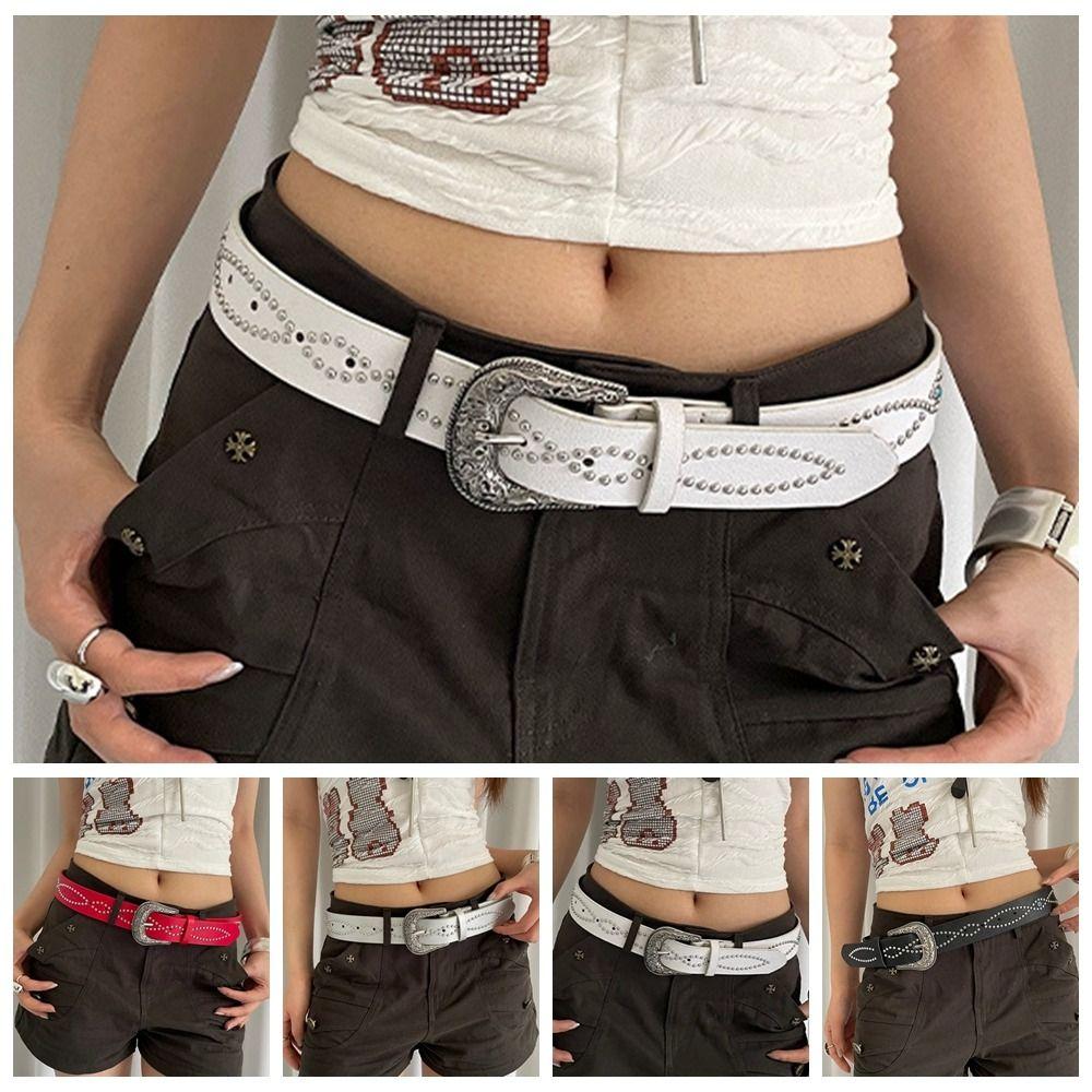 PU Leather Rivet Waist Belt Rhinestone Dress Jeans Belt Retro Women s Belt Streetwear червоний
PU Leather Rivet Waist Belt Rhinestone Dress Jeans Belt Retro Women s Belt Streetwear червоний