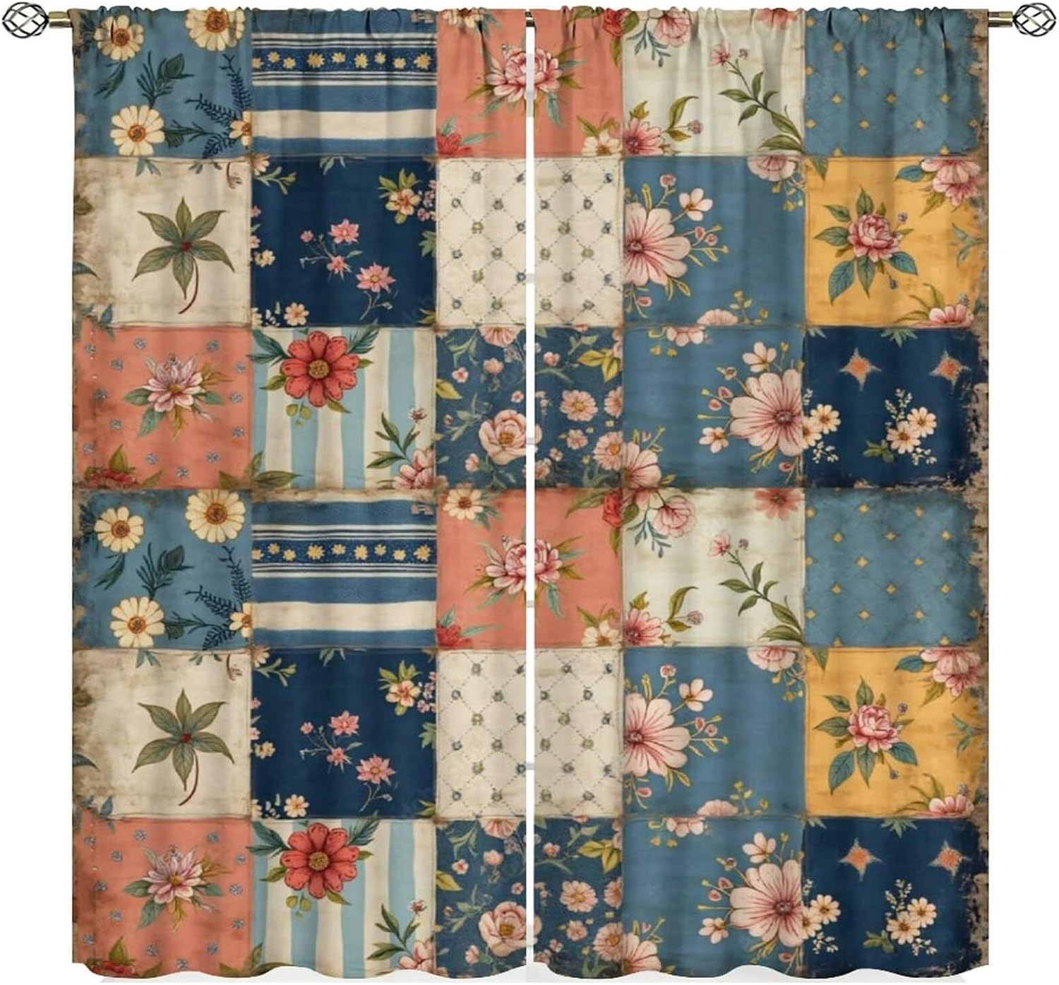 Шторы в стиле бохо пэчворк, Винтажные шторы с цветочным богемным пейсли узором для гостиной, спальни, кухни, ванной комнаты 53x116CM-2PC
Шторы в стиле бохо пэчворк, Винтажные шторы с цветочным богемным пейсли узором для гостиной, спальни, кухни, ванной комнаты 53x116CM-2PC