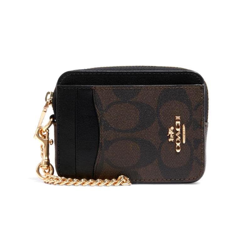 COACH Card Case Color Block Zipper Metal Logo Canvas and Leather Card Case Women s Black Brown Presbyopia чорний
COACH Card Case Color Block Zipper Metal Logo Canvas and Leather Card Case Women s Black Brown Presbyopia чорний
