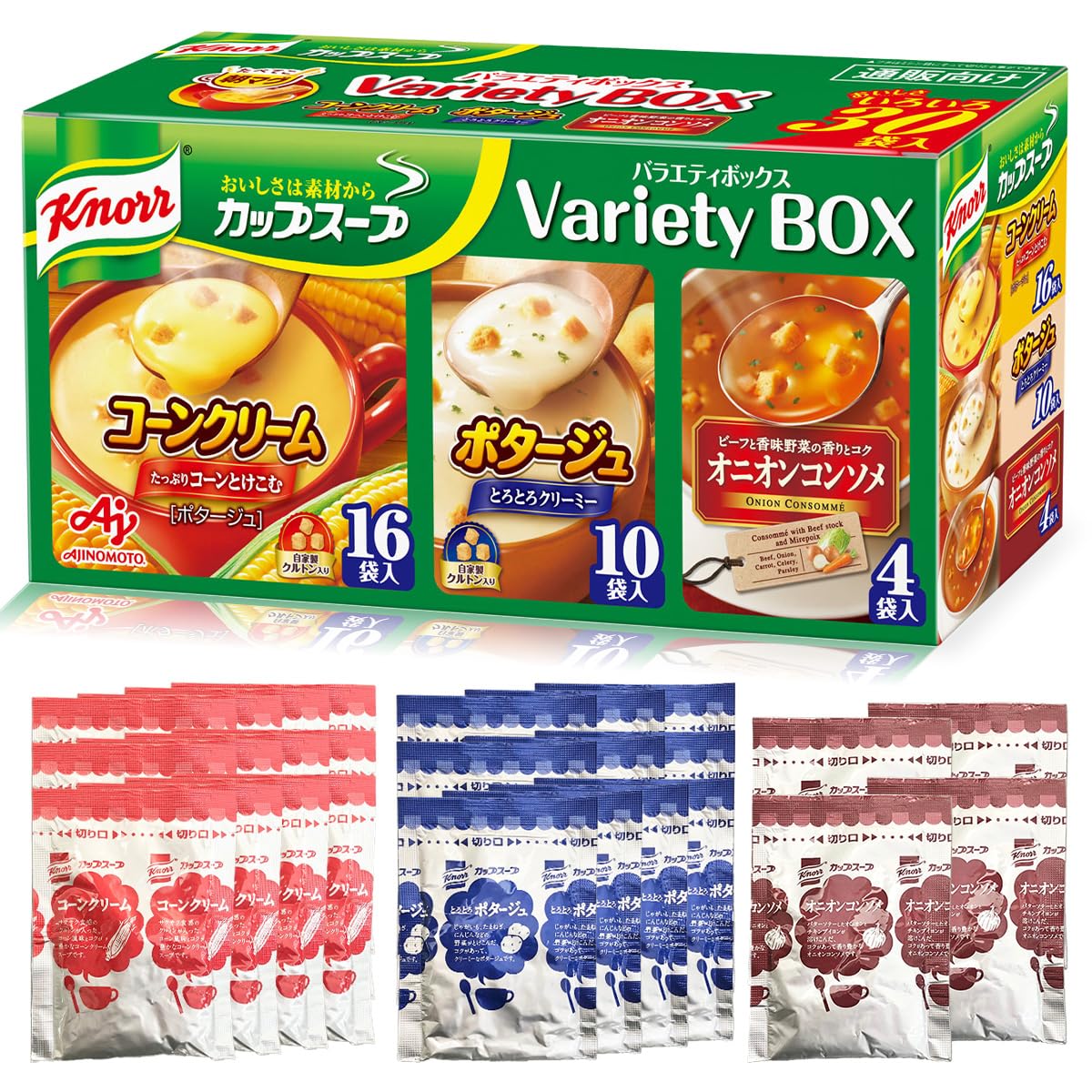 Knorr Cup Soup Variety Box 3 вида 30 пакетов Ассорти из овощного супа Ajinomoto Mail Order Limited Box Stick Большая емкость Экстренная еда Быстрорастворимый
Knorr Cup Soup Variety Box 3 вида 30 пакетов Ассорти из овощного супа Ajinomoto Mail Order Limited Box Stick Большая емкость Экстренная еда Быстрорастворимый
