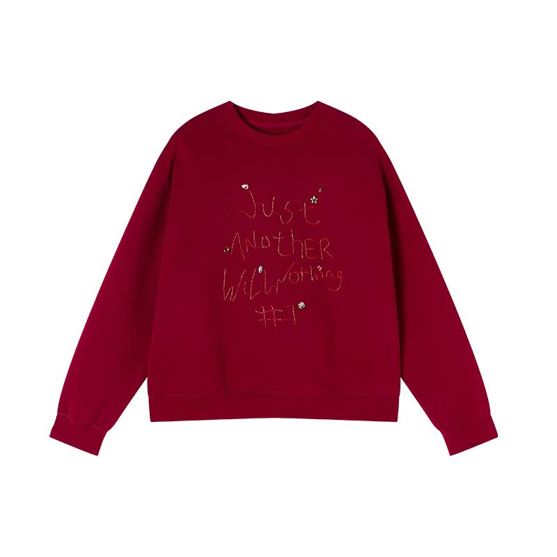 Women s Letter Beaded Round Neck Sweatshirt L
Women s Letter Beaded Round Neck Sweatshirt L