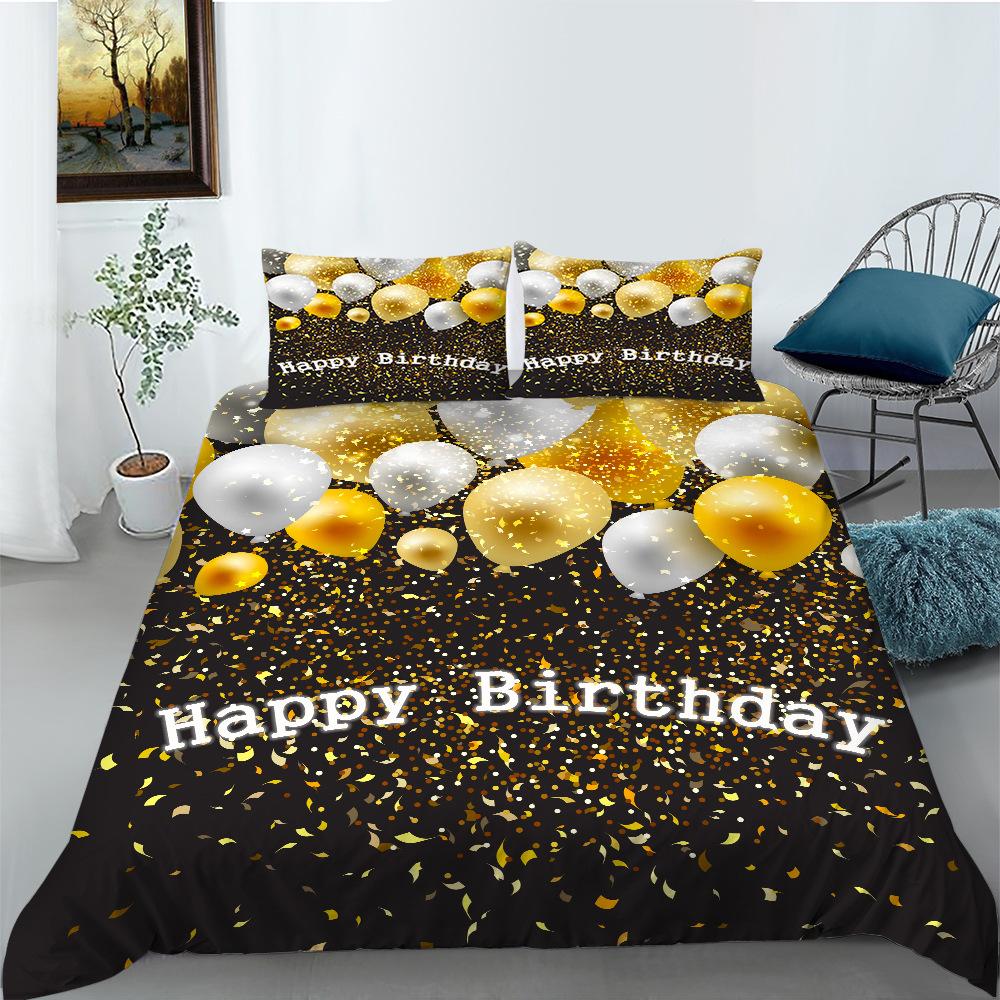 Party Series Quilt Cover Pillowcase Three-Piece Set Polyester Digital Printing EU single 135*200
Party Series Quilt Cover Pillowcase Three-Piece Set Polyester Digital Printing EU single 135*200