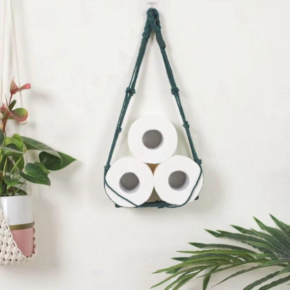 Nordic Style Toilet Paper Towel Holders Hanging Tissue Stand Roll Storage Net Bag Hotel темно-зелений колір
Nordic Style Toilet Paper Towel Holders Hanging Tissue Stand Roll Storage Net Bag Hotel темно-зелений колір