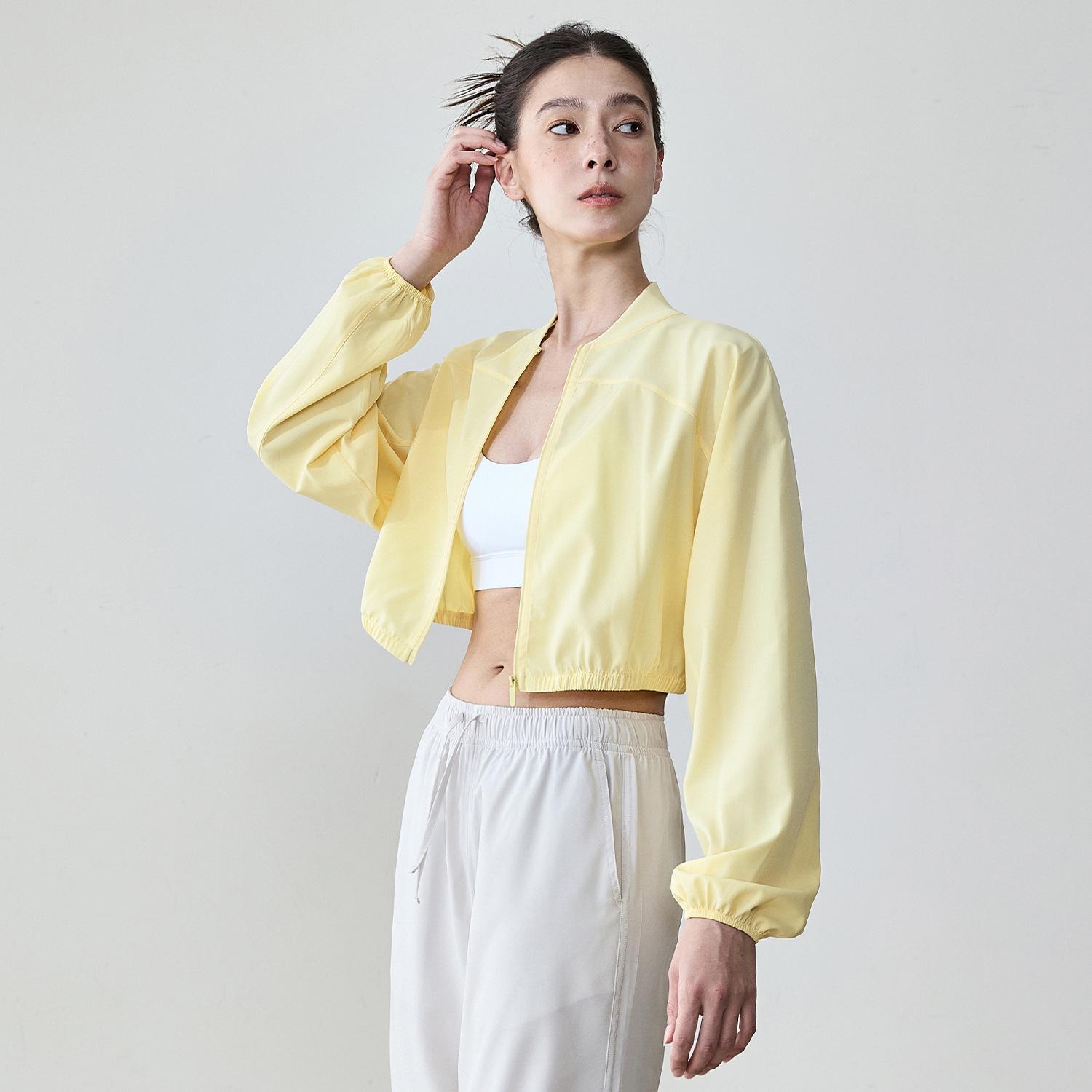 Женский летний спортивный кардиган на молнии Jiuyi: Облегающий талию топ с длинными рукавами для йоги и воротником бейсболки S
Женский летний спортивный кардиган на молнии Jiuyi: Облегающий талию топ с длинными рукавами для йоги и воротником бейсболки S