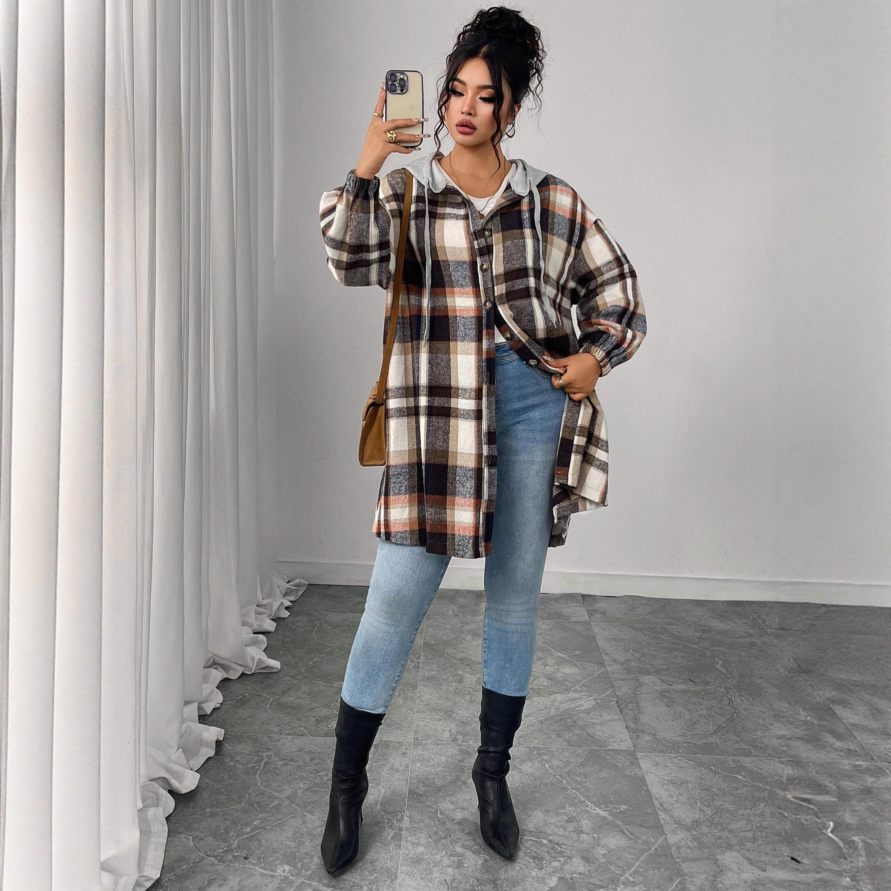 Новое клетчатое пальто для осени и зимы универсальное и свободное. Новое художественное и ретро легкое пальто с капюшоном для весны и осени XXL чёрный
Новое клетчатое пальто для осени и зимы универсальное и свободное. Новое художественное и ретро легкое пальто с капюшоном для весны и осени XXL чёрный