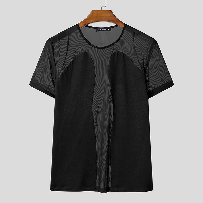 INCERUN Мужские футболки с круглым вырезом, коротким рукавом, сетчатыми вставками, прозрачные, приталенные 4XL чёрный
INCERUN Мужские футболки с круглым вырезом, коротким рукавом, сетчатыми вставками, прозрачные, приталенные 4XL чёрный
