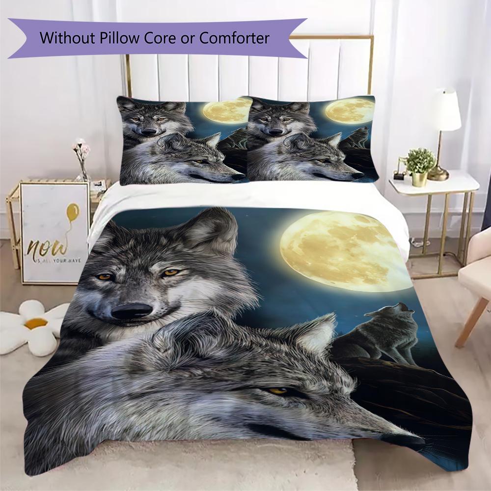 1PC Wolf Theme Bedding Quilt Set Quilt Cover Pillowcase Home Decoration Birthday Gift (1 * duvet cover + 2 * pillowcase, without core)A7 135x200cm
1PC Wolf Theme Bedding Quilt Set Quilt Cover Pillowcase Home Decoration Birthday Gift (1 * duvet cover + 2 * pillowcase, without core)A7 135x200cm