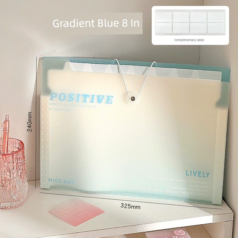Wengu Gradient Color 13-Layer Portable Organizing Folders Test Paper 8 Pieces, Gradient Blue, Quantity 1
Wengu Gradient Color 13-Layer Portable Organizing Folders Test Paper 8 Pieces, Gradient Blue, Quantity 1