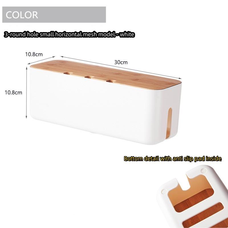 Bamboo and wood lid wire storage box,creative 7hole desktop cable collection box,plug-in board,charger,data cable storage box
Bamboo and wood lid wire storage box,creative 7hole desktop cable collection box,plug-in board,charger,data cable storage box