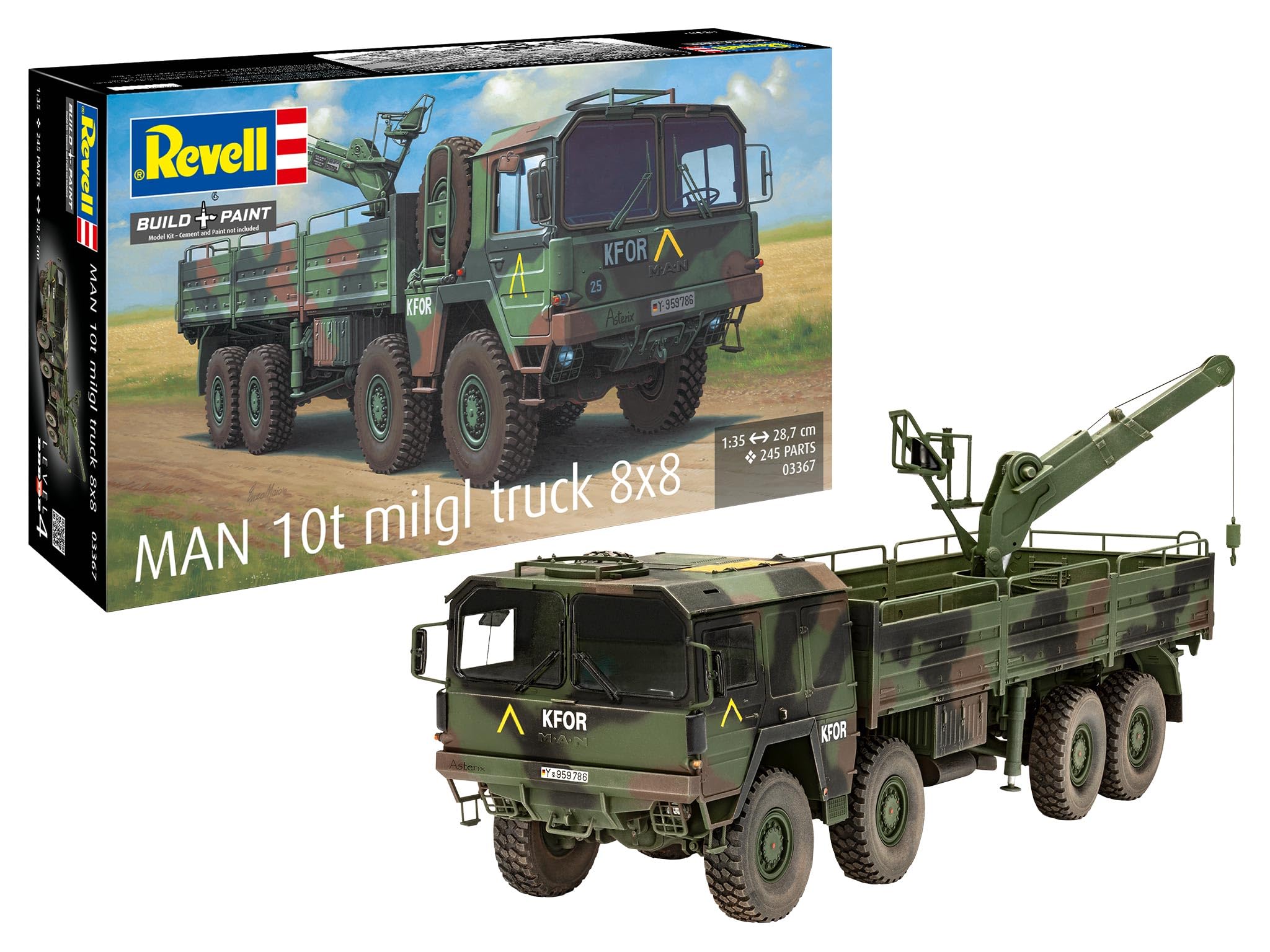 German Revell MAN 10t Milgil 8x8 Truck Plastic Model 03367 1/35 (Combat Vehicle)
German Revell MAN 10t Milgil 8x8 Truck Plastic Model 03367 1/35 (Combat Vehicle)