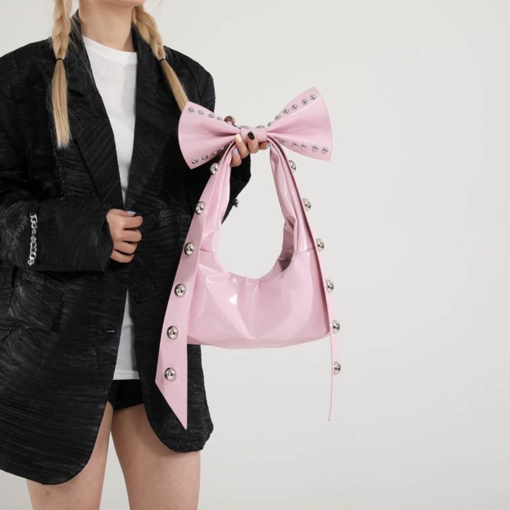 Chic Rivet Shoulder Bag Aesthetic PU Leather Bag Trendy Exaggerated Bow Bag Streetwear червоний
Chic Rivet Shoulder Bag Aesthetic PU Leather Bag Trendy Exaggerated Bow Bag Streetwear червоний