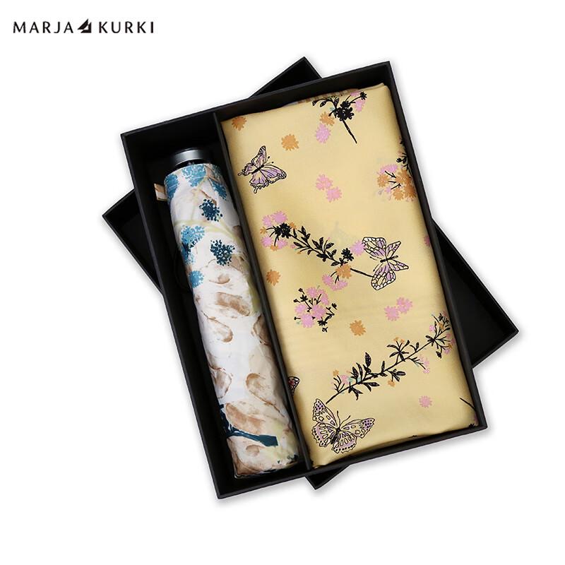 Подарочный набор MARJA KURKI шелковый шарф и зонт
Подарочный набор MARJA KURKI шелковый шарф и зонт