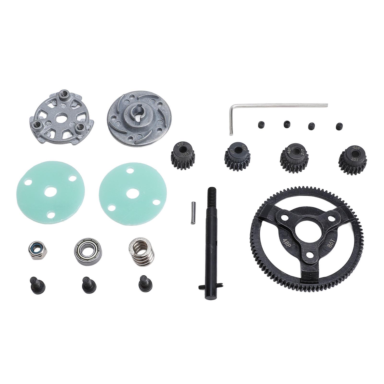 RC Gearbox Gears Set 48P Carbon Steel 86T Large Gear 18T 19T 20T 21T Motor Gears for Slash VXL 2WD
RC Gearbox Gears Set 48P Carbon Steel 86T Large Gear 18T 19T 20T 21T Motor Gears for Slash VXL 2WD