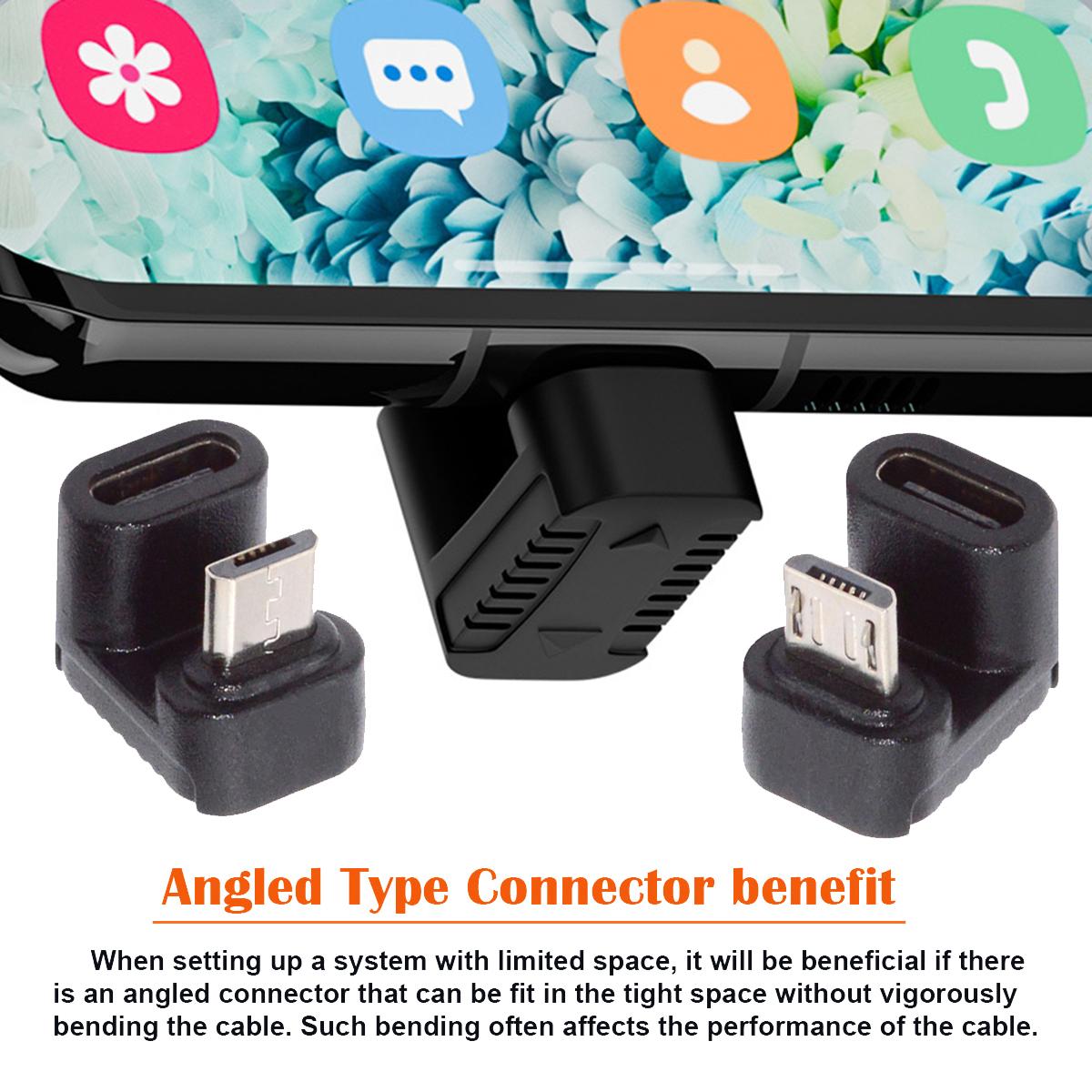 UC-102 4Pcs/Set USB2.0 Type C Female to Micro USB Male Power Data Adapter,90 Degree Angled Type As Shown A
UC-102 4Pcs/Set USB2.0 Type C Female to Micro USB Male Power Data Adapter,90 Degree Angled Type As Shown A