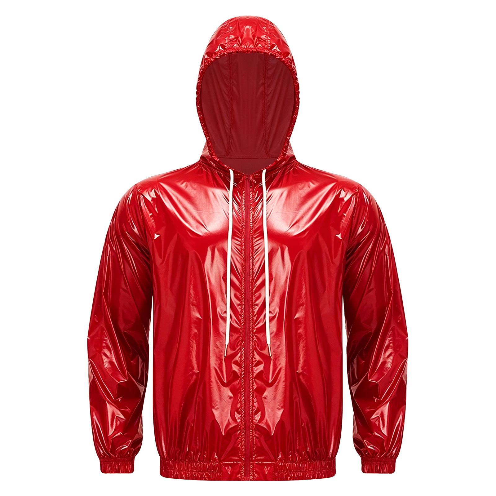 Mens Waterproof Hooded Jacket Long Sleeve Front Zip Up Drawstring Hood Windbreaker Raincoat S червоний
Mens Waterproof Hooded Jacket Long Sleeve Front Zip Up Drawstring Hood Windbreaker Raincoat S червоний