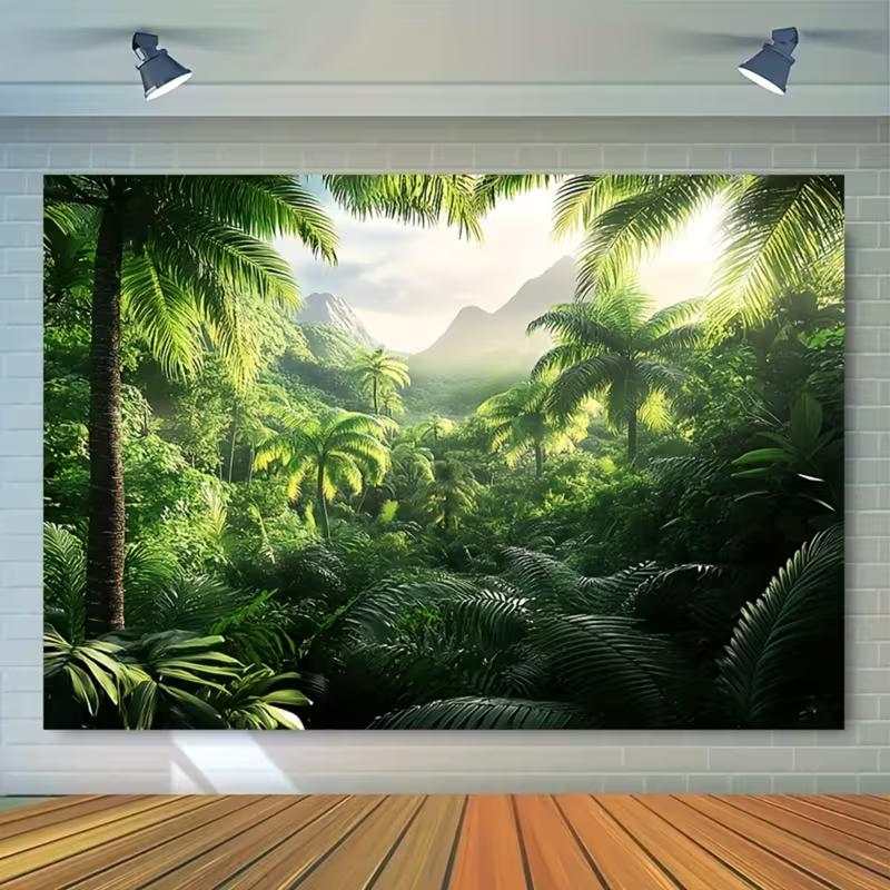 2D Exotic Nature Background, Tropical Rainforest with Palm Trees and Light Rays Themed Party Backdrop 47.2x31.5inch/120*80cm
2D Exotic Nature Background, Tropical Rainforest with Palm Trees and Light Rays Themed Party Backdrop 47.2x31.5inch/120*80cm
