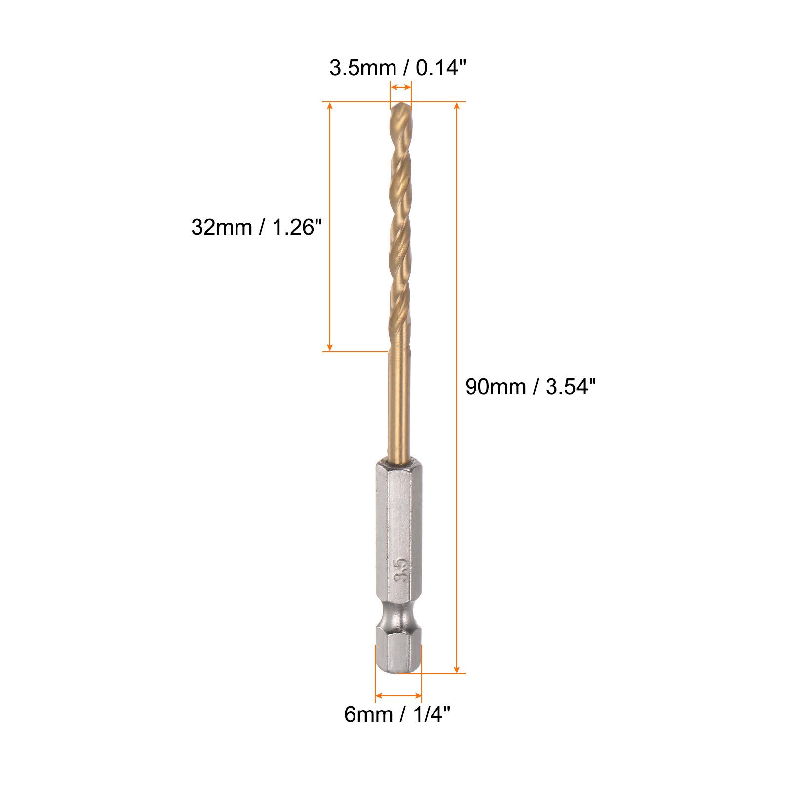 2/5pcs 1.5/2/3/4/5mm Twist Drill Bit Titanium Drill Bits M35 High Speed Steel with 1/4 Hex Shank for Wood Stainless Steel Metal
2/5pcs 1.5/2/3/4/5mm Twist Drill Bit Titanium Drill Bits M35 High Speed Steel with 1/4 Hex Shank for Wood Stainless Steel Metal