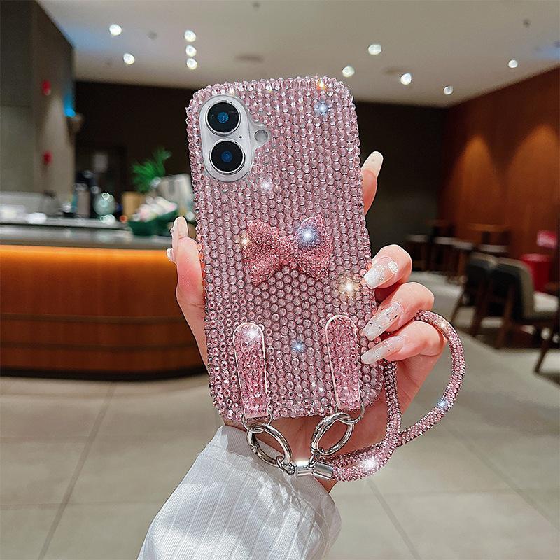 Premium flash diamond bow lanyard mobile phone case is suitable for Apple 17Promax women s Iphone16 protective case. iPhone 17Promax
Premium flash diamond bow lanyard mobile phone case is suitable for Apple 17Promax women s Iphone16 protective case. iPhone 17Promax