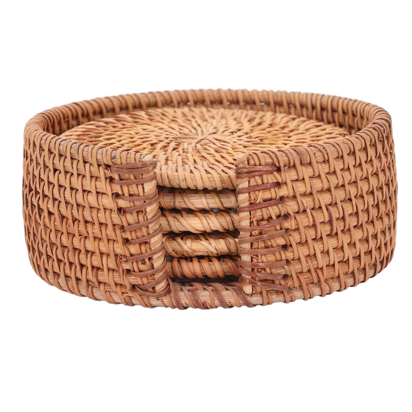 5Pcs Handwoven Rattan Coaster 10cm Elegant Look Multifunctional Dishes Plates Cup Insulated Hot Pad
5Pcs Handwoven Rattan Coaster 10cm Elegant Look Multifunctional Dishes Plates Cup Insulated Hot Pad