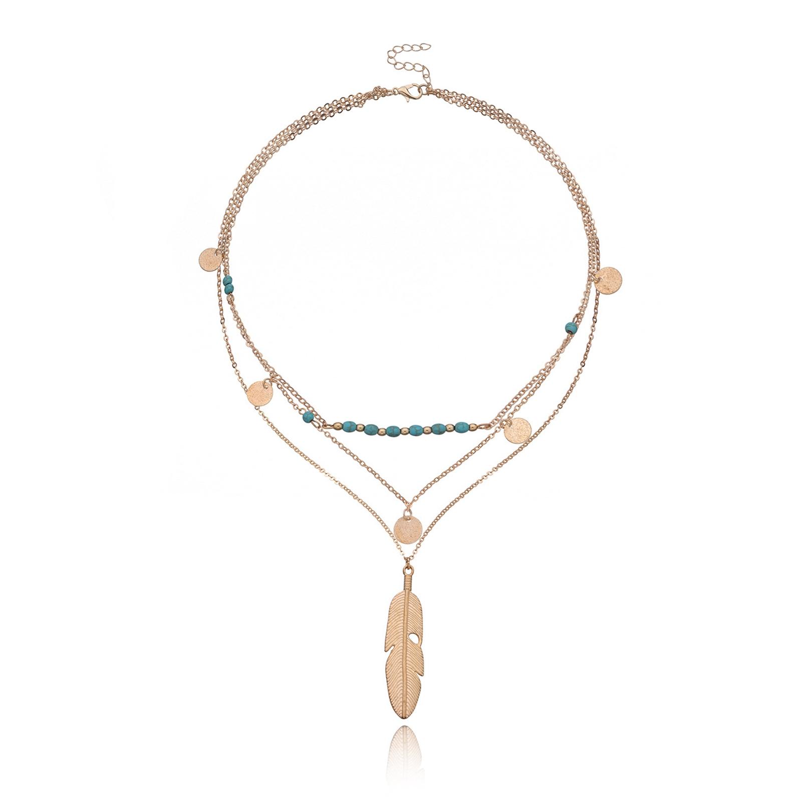 Feather Layered Necklace Fadeless Alloy Feather Pendant Necklace All Matching Multilayer Necklace One Size
Feather Layered Necklace Fadeless Alloy Feather Pendant Necklace All Matching Multilayer Necklace One Size