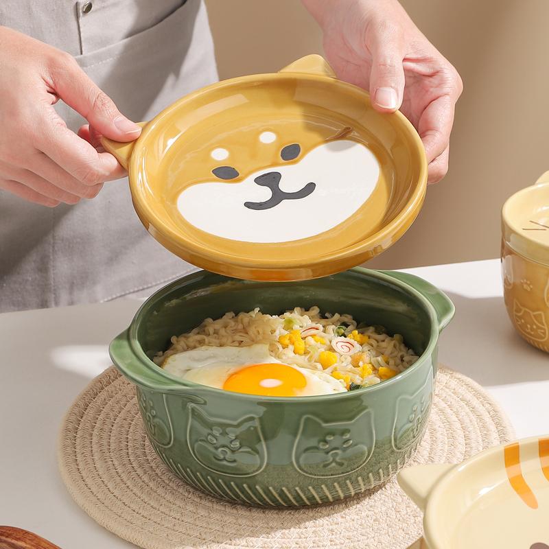 Мультяшная кошка Фруктовая чаша с крышкой Керамическая чашка для завтрака Нежная животная Салат Десерт Лапша Суп Большая миска Кухонная посуда Новая
Мультяшная кошка Фруктовая чаша с крышкой Керамическая чашка для завтрака Нежная животная Салат Десерт Лапша Суп Большая миска Кухонная посуда Новая