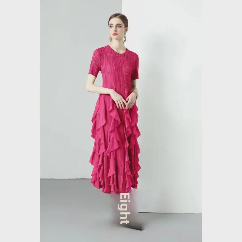 Платье Miyake 2024 с плиссированными оборками: Круглый вырез, длинные и короткие рукава, высокая талия, облегающий крой, элегантный дизайн One Size
Платье Miyake 2024 с плиссированными оборками: Круглый вырез, длинные и короткие рукава, высокая талия, облегающий крой, элегантный дизайн One Size