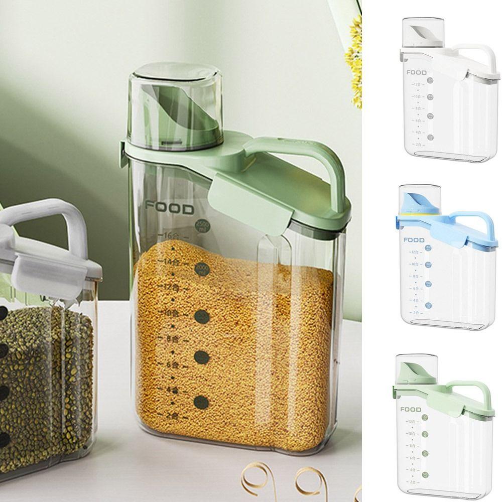 Transparent Grain Storage Box Plastic Food Storage Container Portable Cereal Dispenser Food
Transparent Grain Storage Box Plastic Food Storage Container Portable Cereal Dispenser Food