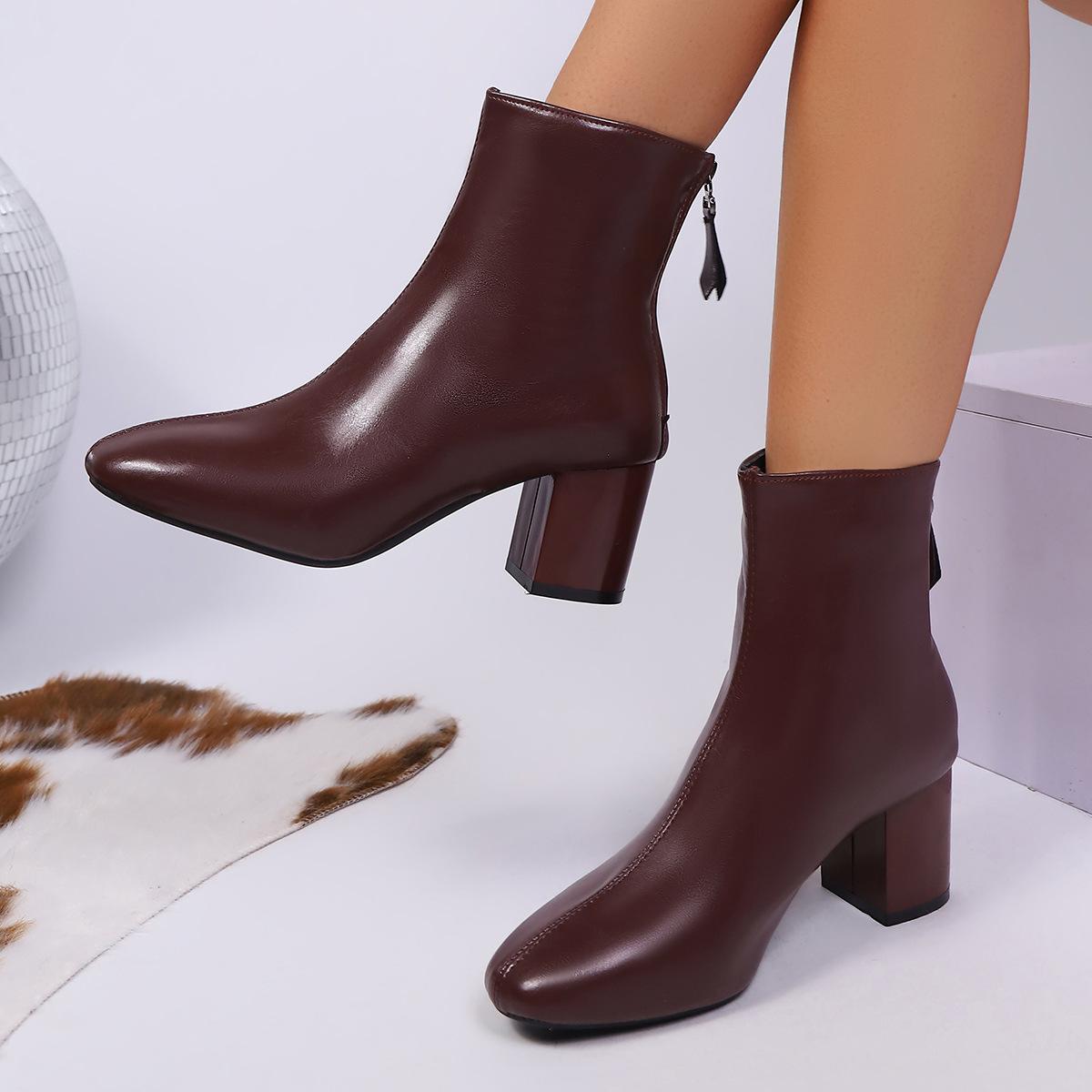 Winter New High-heeled Skinny Boots Women s 2025 Thick Heel Slimming Square Toe Fashion Boots 42 коричневий
Winter New High-heeled Skinny Boots Women s 2025 Thick Heel Slimming Square Toe Fashion Boots 42 коричневий