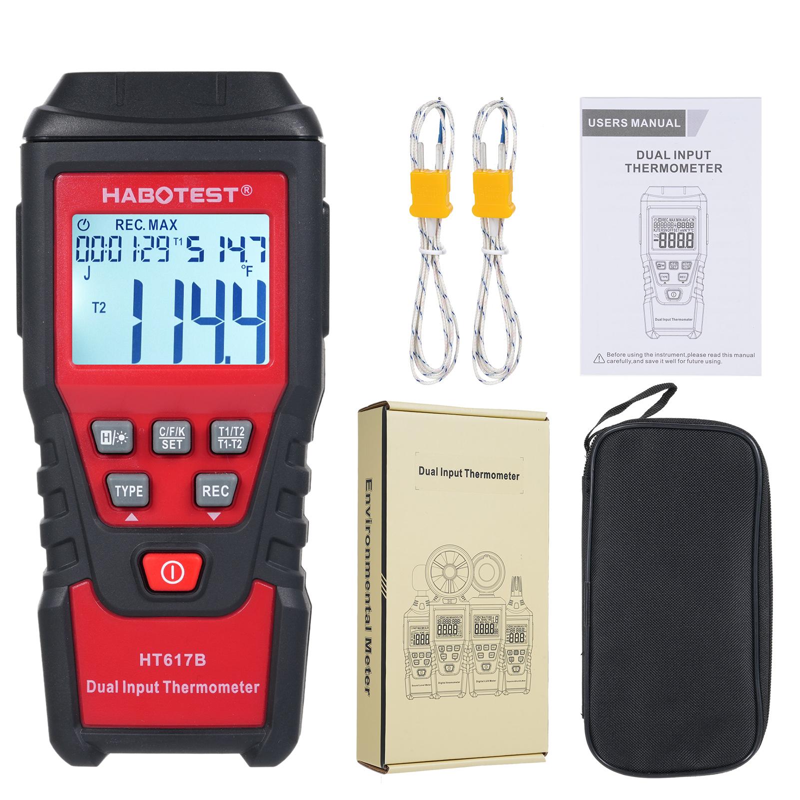 HT617B 2-Channel Digital Thermometer Portable Temperature Tester Measures Liquid Temperature for Blast Furnaces&Liquid Hydrogen чёрный
HT617B 2-Channel Digital Thermometer Portable Temperature Tester Measures Liquid Temperature for Blast Furnaces&Liquid Hydrogen чёрный