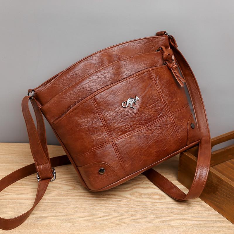 Retro Style Multiple Pockets Soft Leather Crossbody Bag, Simple Single Shoulder Bag for Daily Office, Parties, Dating, Going Out коричневий
Retro Style Multiple Pockets Soft Leather Crossbody Bag, Simple Single Shoulder Bag for Daily Office, Parties, Dating, Going Out коричневий