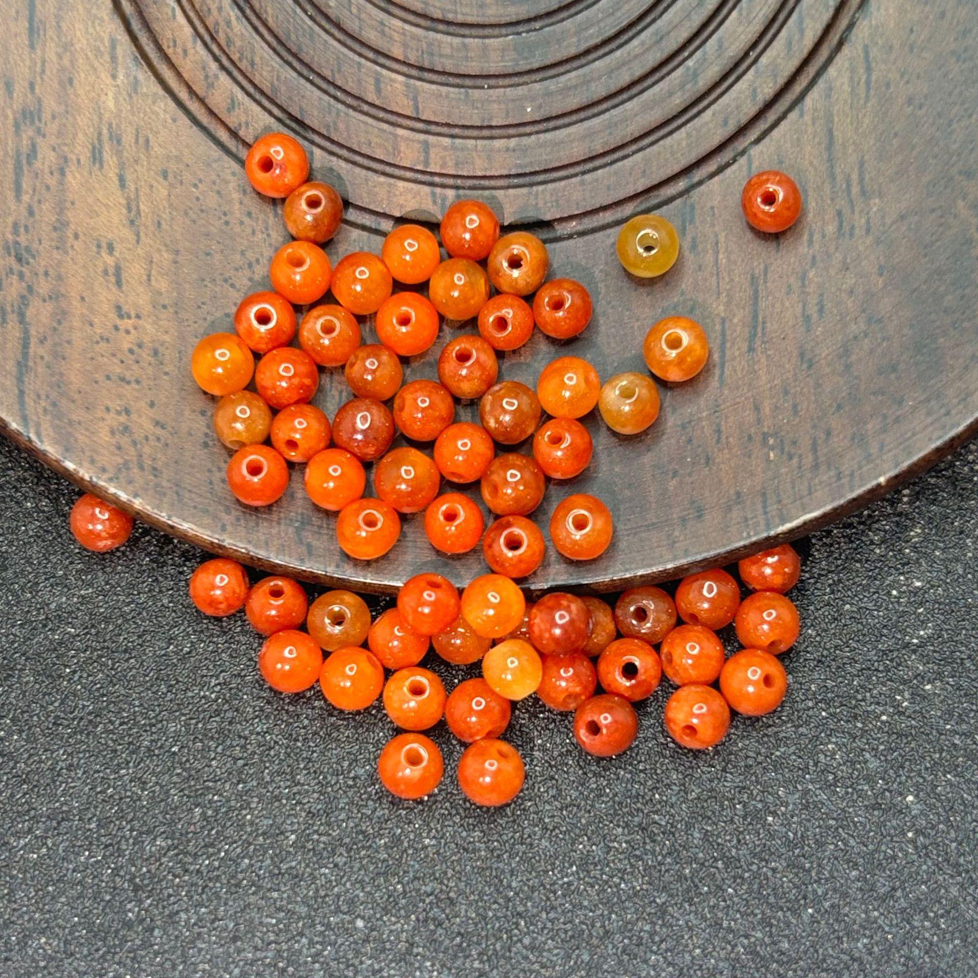 Natural Red Jade Mini Round Beads, Through-hole, for DIY Handmade Bracelets & Necklaces. 4mm (single bead)
Natural Red Jade Mini Round Beads, Through-hole, for DIY Handmade Bracelets & Necklaces. 4mm (single bead)