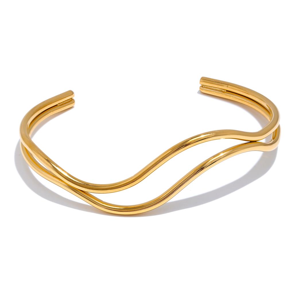 Yhpup New Unique Stainless Steel Double Layer Hollow Adjustable Cuff Bracelet Bangle Minimalistic Wrist Charm Jewelry Gift
Yhpup New Unique Stainless Steel Double Layer Hollow Adjustable Cuff Bracelet Bangle Minimalistic Wrist Charm Jewelry Gift
