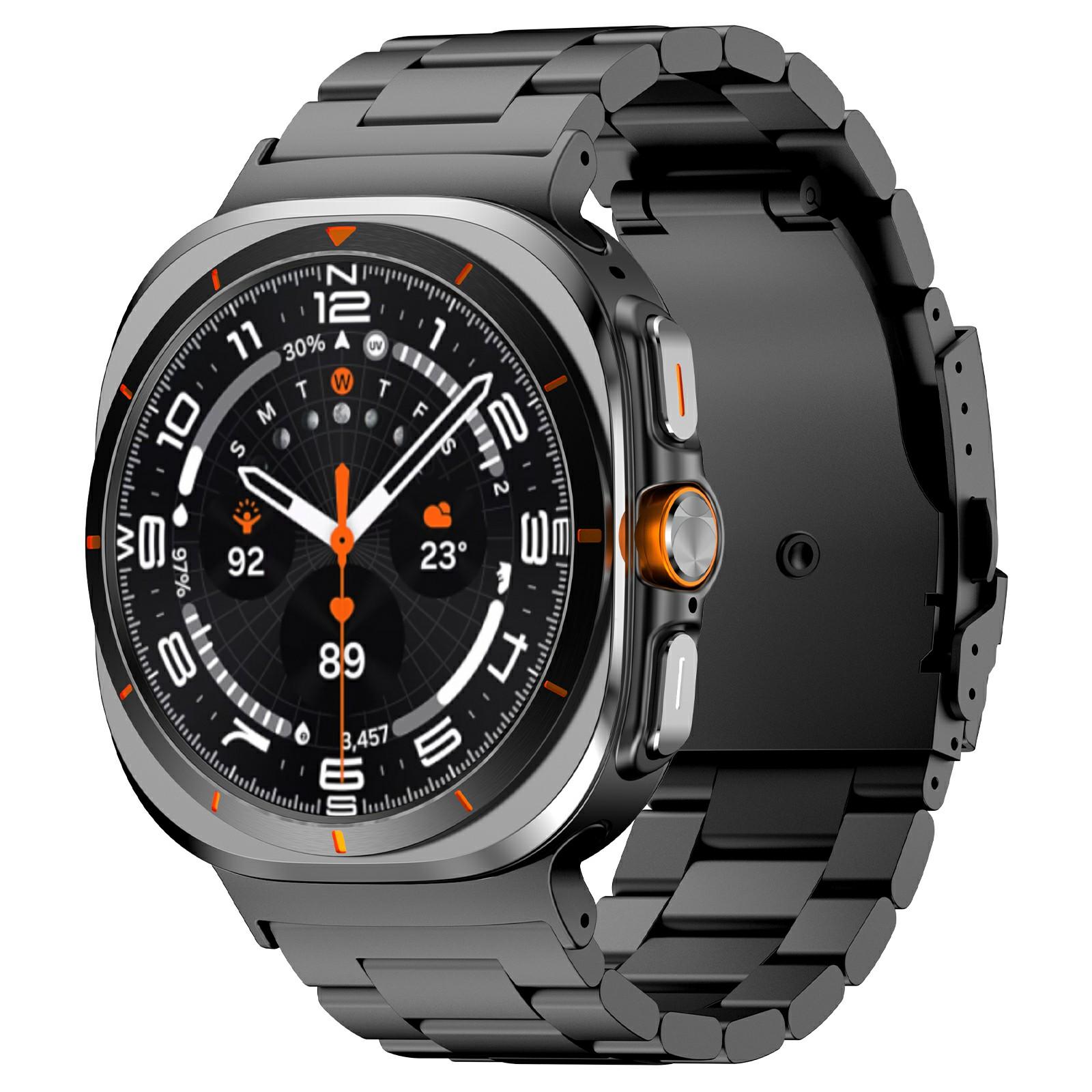For Samsung Galaxy Watch Ultra 47mm Watch Band Titanium Alloy Three-Bead Wrist Strap Black
For Samsung Galaxy Watch Ultra 47mm Watch Band Titanium Alloy Three-Bead Wrist Strap Black