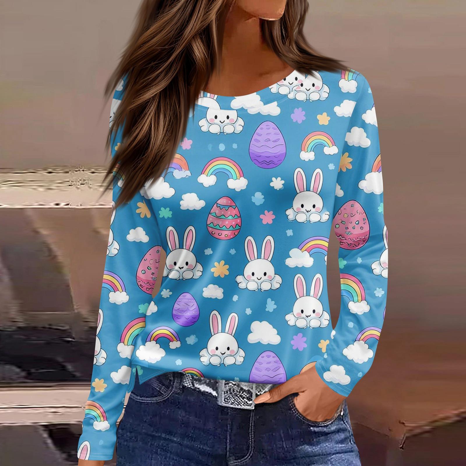 Жіноча модна повсякденна футболка з розрізом і круглим вирізом з довгим рукавом і принтом. L
Жіноча модна повсякденна футболка з розрізом і круглим вирізом з довгим рукавом і принтом. L