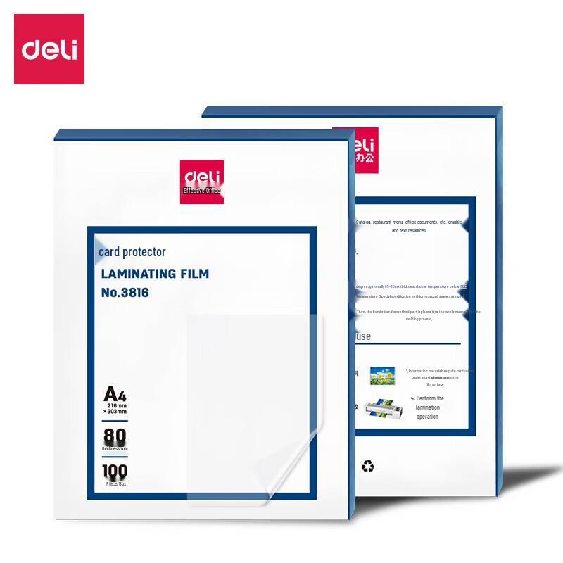 Deli A4 Laminating Film
Deli A4 Laminating Film