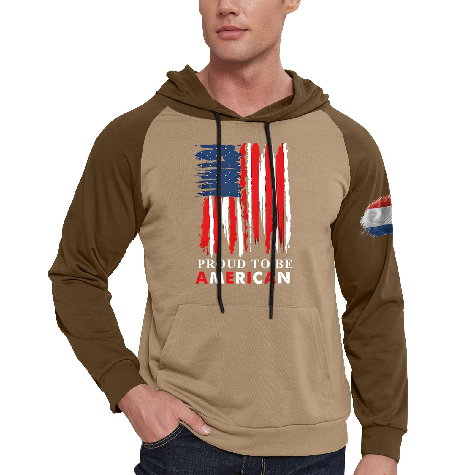 Чоловіча повсякденна толстовка з капюшоном і кишенями з принтом прапорця XXXL хакі
Чоловіча повсякденна толстовка з капюшоном і кишенями з принтом прапорця XXXL хакі