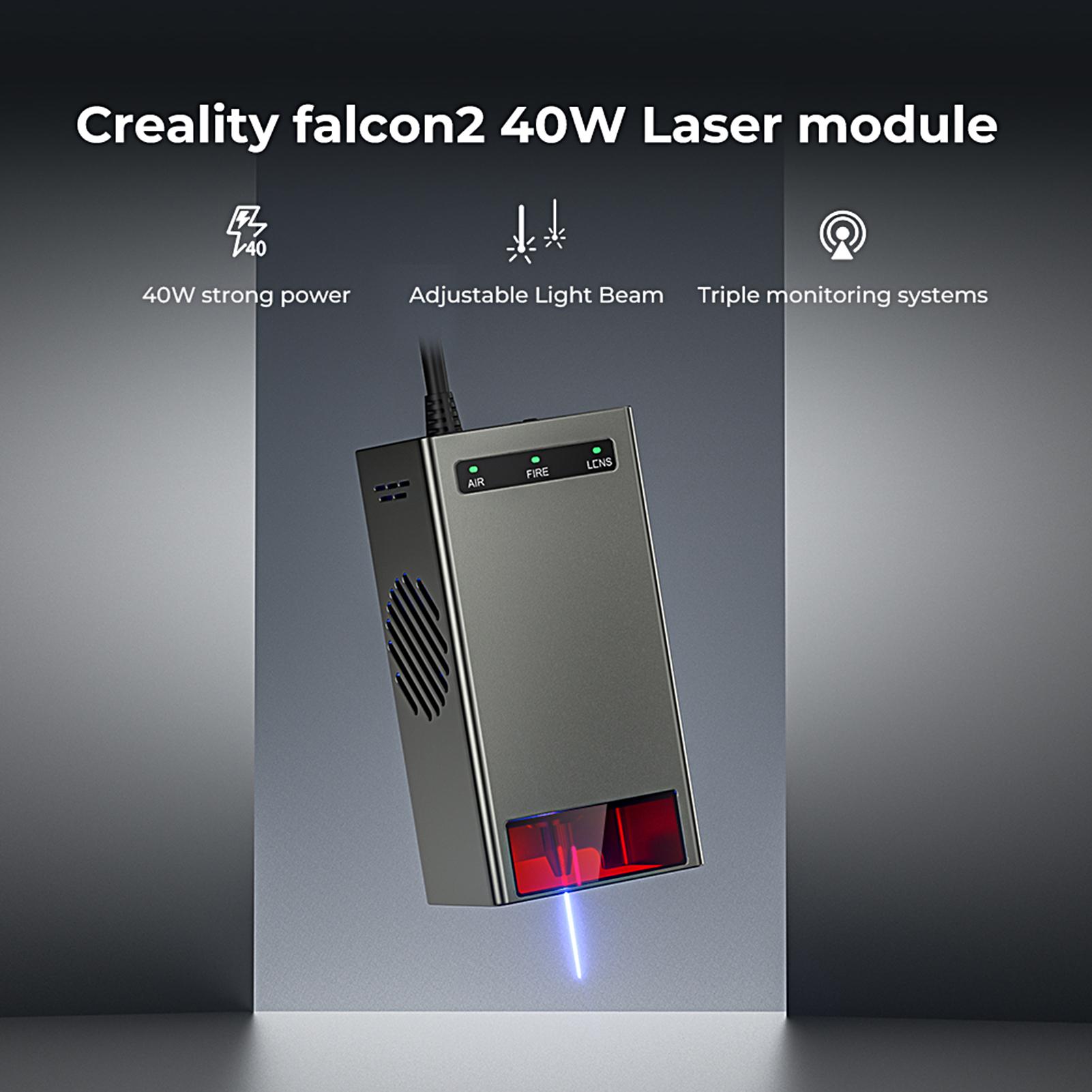 Лазерный модуль CREALITY 40 Вт для Falcon2 с регулируемым световым лучом, контролем воздушного потока, пламенем
Лазерный модуль CREALITY 40 Вт для Falcon2 с регулируемым световым лучом, контролем воздушного потока, пламенем