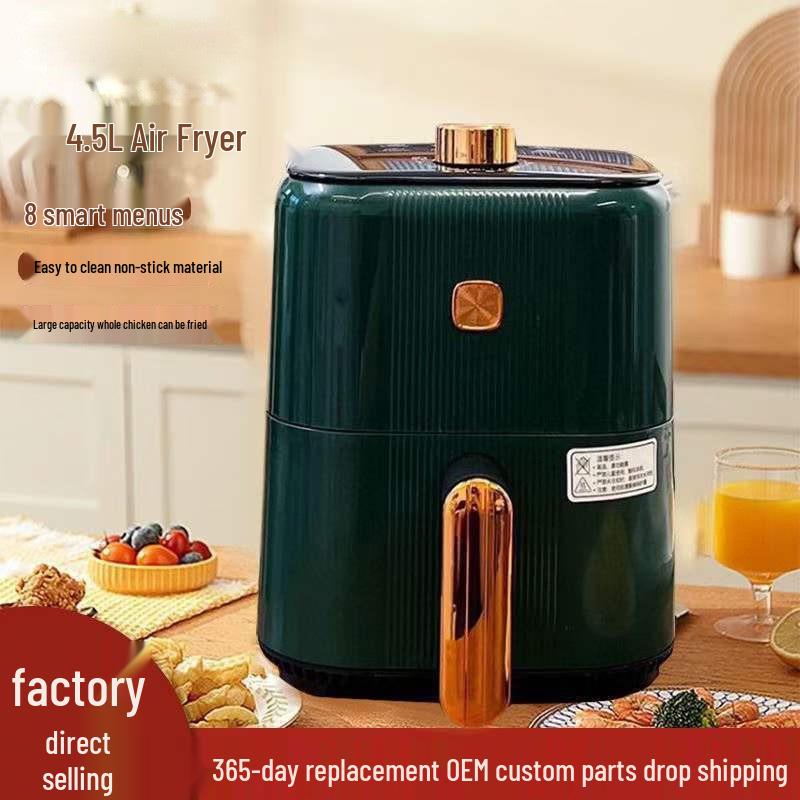 Home Air Fryer with Large Capacity, No Flip Design, Single Knob Control, Timer, and Fully Automatic Temperature Control
Home Air Fryer with Large Capacity, No Flip Design, Single Knob Control, Timer, and Fully Automatic Temperature Control