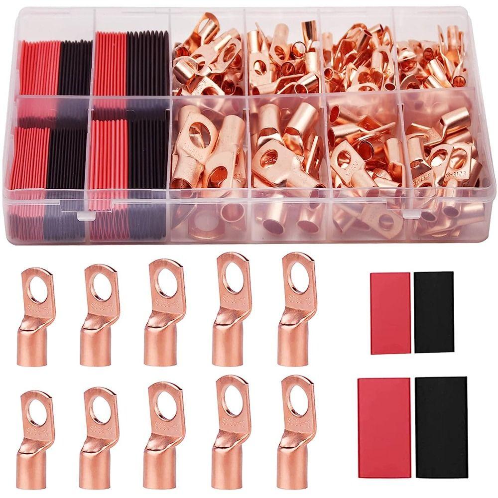 160Pcs AWG 2 4 6 8 10 12 Copper Wire Lugs with Heat Shrink Tube Battery Terminals Marine
160Pcs AWG 2 4 6 8 10 12 Copper Wire Lugs with Heat Shrink Tube Battery Terminals Marine
