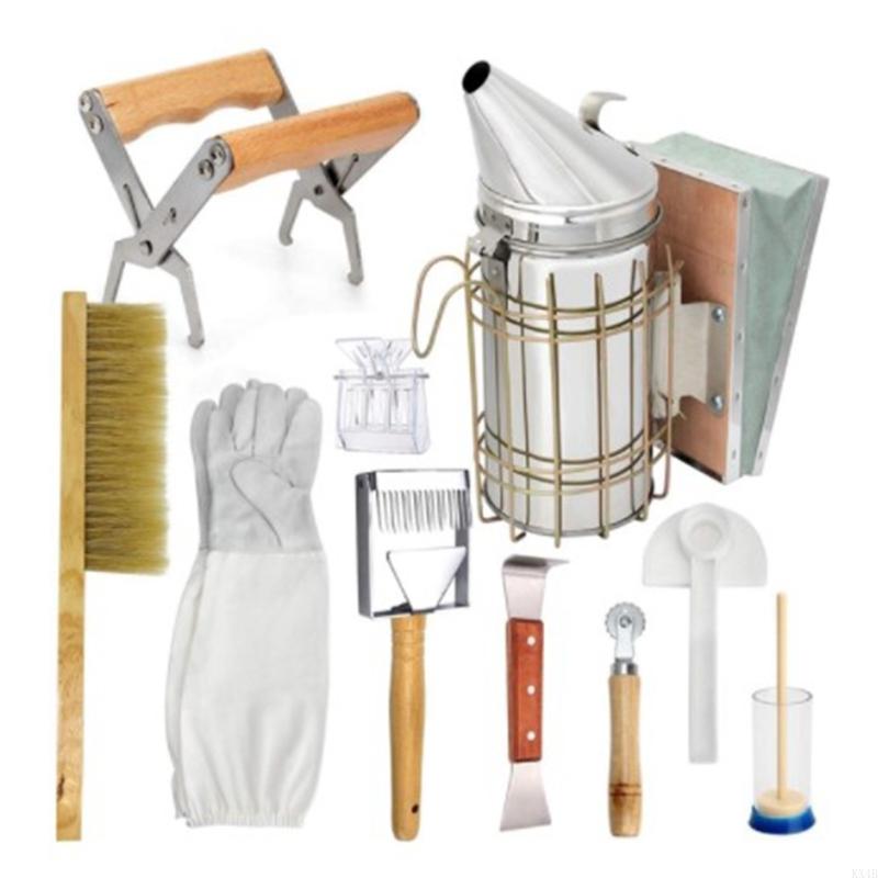 KX4B 1 Set Beekeeping Supplies Tools Stainless Steel Smoker Brush Gloves Scraper Honey Knife Clip Accessories
KX4B 1 Set Beekeeping Supplies Tools Stainless Steel Smoker Brush Gloves Scraper Honey Knife Clip Accessories