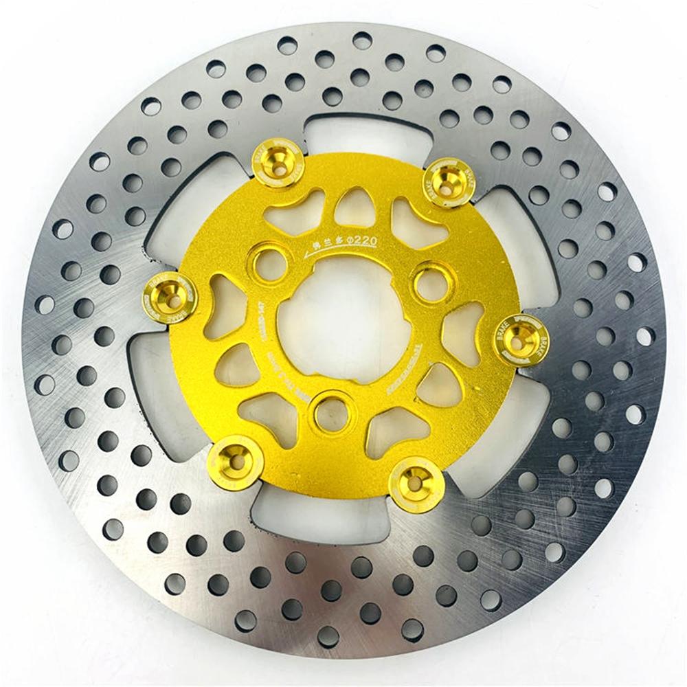 Motorcycle E-bike Universal CNC 3 holes 220mm*57mm Floating Disc Brake Disc For Honda Yamaha Cygnus-Z Rsz Jog Force Niu Scooter 220mm Gold
Motorcycle E-bike Universal CNC 3 holes 220mm*57mm Floating Disc Brake Disc For Honda Yamaha Cygnus-Z Rsz Jog Force Niu Scooter 220mm Gold