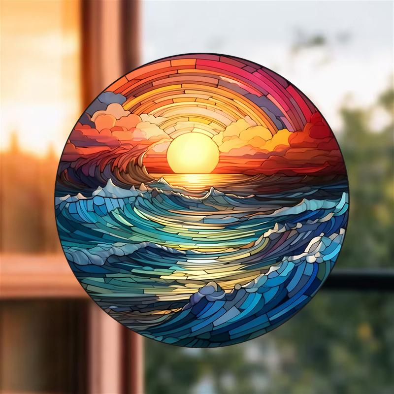 Sunrise and Sunset At Sea Static Cling Window Glass Sticker Adhesive Free Home Decoration Window Electrostatic Stickers#15
Sunrise and Sunset At Sea Static Cling Window Glass Sticker Adhesive Free Home Decoration Window Electrostatic Stickers#15