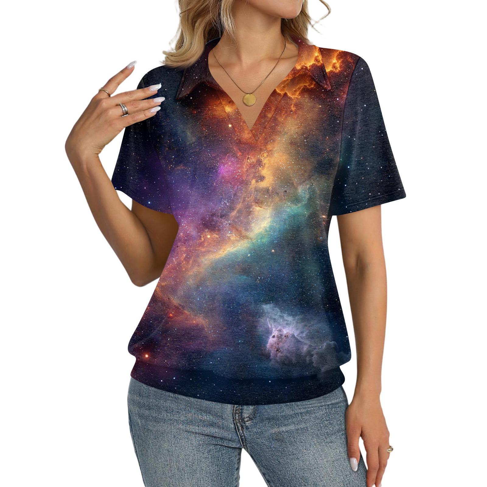 Women s Fashion Casual Lapel Short Sleeve Printed Shirt Women s Up Tops S жовтий
Women s Fashion Casual Lapel Short Sleeve Printed Shirt Women s Up Tops S жовтий