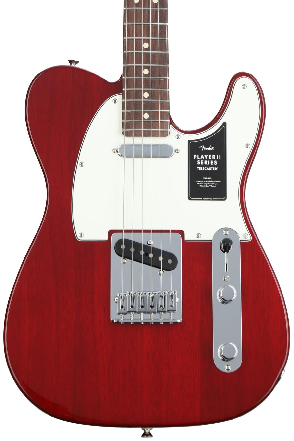 II Telecaster Палісандрова накладка грифа Прозорий Вишневий Камерний Червоне дерево Fender Fender/Player
II Telecaster Палісандрова накладка грифа Прозорий Вишневий Камерний Червоне дерево Fender Fender/Player
